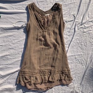 Tan Boutique Sleeveless Top Sz S